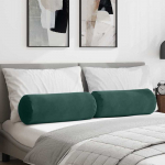Pagalvės 2 pcs Tamsiai žalia &Oslash; 25 x 70 cm Kordūrinis audinys