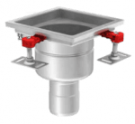 Higieni&scaron;kas trapas ACO EG142, DN100, fiksuoto auk&scaron;čio, su vertikalia i&scaron;tekėjimo anga, sifonu