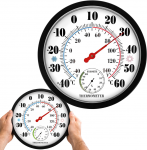 Analoginis kambario drėgmės termometras-higrometras, skirtas kabinti ant sienos