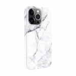 Dėklas Evelatus Apple iPhone 14 Pro Max Premium Silicone case Customized Print Marble Baltas