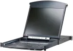 Aten Perjungiklis KVM Over IP ATEN KL1508AiM, 8 prievadų, LCD 43 cm, VGA, PS/2-USB, FR-Layout