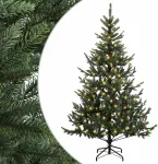Dirbtinė Sulankstoma Kalėdų Eglutė 240 cm 300 LED &Scaron;ilta balta