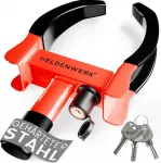HELDENWERK ratų blokatorius automobiliui ir priekabai, 18&ndash;30 cm, 3 raktai, 1100161