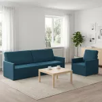 Sofa Sofos komplektas 2 vnt. Mėlyna Aksomas