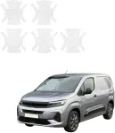 GrizzGlass Balta techninė danga HeavyDuty Baltas po rankenomis, skirta Opel Combo Cargo (2018-2026) [5w1] (GRZ22482)