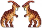 MP Studia Siuvinėjimo kryželiu rinkinys &bdquo;Dinozaurai. Parazaurolofas&ldquo; 12x9 cm