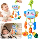 Jokomisiada Owl Hanging Toy for Pram and Cot Rattle Teether Bells ZA6202