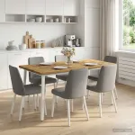 Kvadratinis valgomojo stalas 160 x 90 x 75 cm Balta