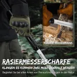Japaknives medžioklinis peilis, skirtas naudoti lauke, 5 viename i&scaron;gyvenimo peilis D2 plieno fiksuotas peilis nuimamas įrankis su &scaron;vilpuku stiklo laužikliu Bushcraft peilis vyrams dovana juodas
