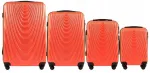 Kelioninis 4 lagaminų komplektas su praplėtimu Falcon Wings 304 (lms, Xs) Flue Oranžinis, Abs+