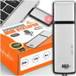 Mini &scaron;nipinėjimo diktofonas pasiklausymo įrenginys pendrive diskreti&scaron;kas Usb registratorius 2in1