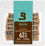 Sausintuvas Boveda žolelių laikymo drėgmės reguliatorius | 2 krypčių drėgmės kontrolė su 62% Rh | Dydis 4 apsaugo iki 15g žiedų | Apsaugo nuo terpenų praradimo | 10 vnt.