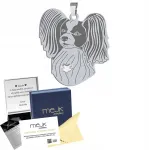 Mejk Jewellery Sidabrinis pakabukas su &scaron;unimi Papillon 925 Dovana Moterims Papuo&scaron;alai Graviravimas
