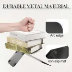 Sprifityy metalinės knygų atramos, 6 vnt., 17 x 13,5 x 10,2 cm, su neslystančiu kilimėliu, knygų atrama, skaitymo stovas, muzikos stovas, mokyklai, biurui ir namams, juodos spalvos