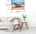 Ulmer Puzzleschmiede &ndash; dėlionė Driftwood &ndash; 1000 detalių dėlionė kaip kra&scaron;tovaizdžio paveikslas su jūros garsais &ndash; sena medinė valtis numirė ir guli kaip jūros pauk&scaron;čių nusileidimo vieta smėlio paplūdimyje