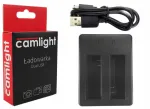 Camlight usb dviguba baterijų įkroviklis, skirtas sjcam sj7 star