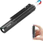 Vtiger T1a mini ki&scaron;eninis Edc žibintuvėlis su spaustuku, 1300 liumenų, kompakti&scaron;ki Aa įkraunami Led žibintuvėliai, itin ry&scaron;kus galinis jungiklis, mažas žibintuvėlis su magnetu stovyklavimui, žygiams, lauke, avariniams atvejams