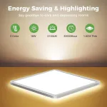 Zemty Led lubų &scaron;viestuvas, 2100 lm plok&scaron;čias lubų &scaron;viestuvas &scaron;ilta neutrali &scaron;alta balta 3000 K/4000 K/6500 K, Led panelinis lubų &scaron;viestuvas voniai, svetainei, prie&scaron;kambariui, virtuvei, miegamajam, vonios kambariui - itin plonas