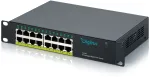 &Scaron;akotuvas Digitus 10" gigabitinio 16 prievadų nevaldomas PoE+ komutatorius (120 W), nevaldomas, 2,5G Ethernet (100/1000/2500), Power over Ethernet (PoE), montuojamas į stelažą, darbalaukio