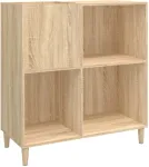 Vinilinė plok&scaron;telė Vinilinių plok&scaron;telių spintelė, ąžuolo, 84,5x38x89cm, mediena