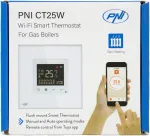I&scaron;manusis termostatas PNI CT25W WiFi dujiniam &scaron;ildymo katilui, montuojamas į sieną, 16A, valdymas per &bdquo;Tuya Smart&ldquo; programėlę, dieninis programavimas, rankinis/automatinis režimas, balta spalva
