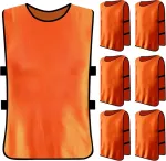 Hoaaigo 6 futbolo liemenių rinkinys, treniruočių mar&scaron;kinėliai krep&scaron;iniui, sportiniai tinkliniai mar&scaron;kinėliai, tinklinė liemenė treniruotėms, sportinė mar&scaron;kinėlių liemenė suaugusiems, treniruočių mar&scaron;kinėliai vyrams ir moterims