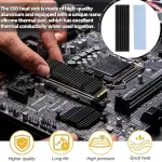 M.2 ssd aliuminio radiatorius su varžtais ir &scaron;ilumą laidžiais silikoniniais padeliais, au&scaron;intuvo rinkinio radiatorius, radiatorius 2280 pcie nvme cpu au&scaron;inimas, skirtas m.2 au&scaron;intuvo ne&scaron;iojamiesiems ir stacionariems kompiuteriams, 70x22x3mm, 3 rinkiniai