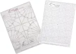 2 x A4 formato 'freehand Designer' lapai, 1 x tinklelio lapas ir 1 x transportyro &scaron;ablono a&scaron;menys idealiai tiesioms linijoms. Tinklelio a&scaron;menys leidžia kurti trimačius brėžinius. Transportyro a&scaron;menis taip pat galima naudoti ant