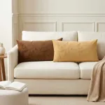 Pagalvėlės užvalkalas 6 vnt. HEERLEN Taupe 40 x 80 cm Flanelė