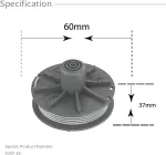 4 vnt. ritės žoliapjovei, 1.65 mm x 6.1 m, pakeičiamos Gardena