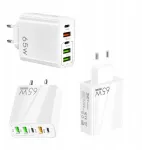 Greitasis 65w gan usb qc 2x usb-c universalus tinklo įkroviklis