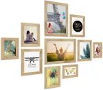 Photolini nuotraukų rėmelis Collage Basic kolekcija, modernus, baltas, pagamintas i&scaron; Mdf, su priedais, nuotraukų koliažas / nuotraukų galerija / nuotraukų rėmelių rinkinys