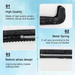 Fswwsf blade protectors pačiūžų apsaugos 1 pora pačiūžų apsaugos menčių apsaugos dailusis čiuožimas su spyruokle ledo rituliui dailiojo čiuožimo pačiūžų a&scaron;menys pačiūžų priedai vaikams suaugusiems universalūs