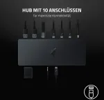 Razer Thunderbolt 4 Dock Chroma &ndash; auk&scaron;čiausios kokybės stotelė su rgb ap&scaron;vietimu, skirta windows ir mac (10 prievadų viename, i&scaron;vestis į du 4k monitorius arba vieną 8k monitorių), juoda