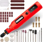 Chokmax mini belaidis rotacinis įrankis su darbiniu ekranu, 3 greičių &scaron;lifavimo rinkinys su 72 priedais, usb-c įkrovimo įrankis &scaron;lifavimui, poliravimui, graviravimui ir smulkiems darbams