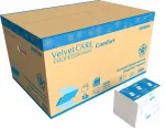 Velvetcare Velvet servetėlės dozatoriams 23-16cm 2-sluoksnės 150 lapelių baltos x40