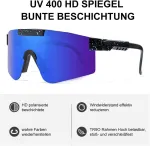 Rawrr dviračių akiniai, poliarizuoti sportiniai akiniai, hd spalvingi akiniai nuo saulės su tr90 uv400 apsauga, vėjui atsparūs dviračių akiniai vyrams, moterims, skirti važinėti dviračiu, vairuoti, motociklu, žaisti golfą, tamsiai mėlyni