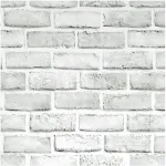 Lipni tapetai balta plyta 3d, dekoratyvinė plėvelė 45cm x 10m
