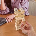 Sobeta The Lust Tower Blocks, įžūlus žaidimas suaugusiems, griūvančio bok&scaron;to dėliojimo žaidimas Valentino dienai, veiklos poroms ir idėjos vakariniams pasimatymams (1 rinkinys)