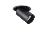 Ideal Lux 12W recessed lamp NOVA, 3000K, juodas
