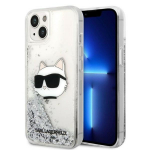 Apple iPhone 14 Plus Karl Lagerfeld dėklas Glitter Choupette Head (KLHCP14MLNCHCS) sidabrinės spalvos