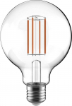 Airam LED G95 -lamppu, E27, 3000K, 470lm, kirkaskupuinen