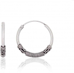 Sidabriniai auskarai &ndash;žiedai - 2.4 g. - 20 mm.