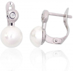 Sidabriniai auskarai ant cilindrinės spynos - 2.2 g. - 13 mm.