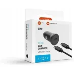 Fixed Fiksuotas USB-C automobilinis įkroviklis 20W + USB-C/USB-C kabelis | FIXCC20N-CC-BK