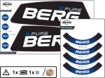 Berg XL/XXL Frame - Sticker set B.Pure Mėlyna