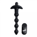 Xr Brands BANG Silicone Intimate Bead System with Remote Control, Atsparus vandeniui, Juodas