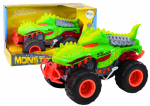 Lean Toys Žalias Dinozauro Formos Visureigis su &Scaron;viesomis ir Garsais
