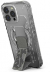 Skinarma dėklas Helio Apple iPhone 16 Pro 6.3" Magnetic Charging + Grip Stand titanium
