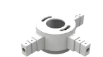 Linijinės sistemos PIPE T formos 90&deg; kampo sujungimas, baltas, K1002144B